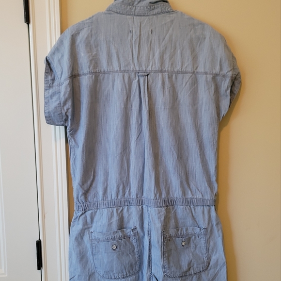NWOT Levi's Light Blue Denim Short Sleeve Shorts Romper - Picture 2 of 6